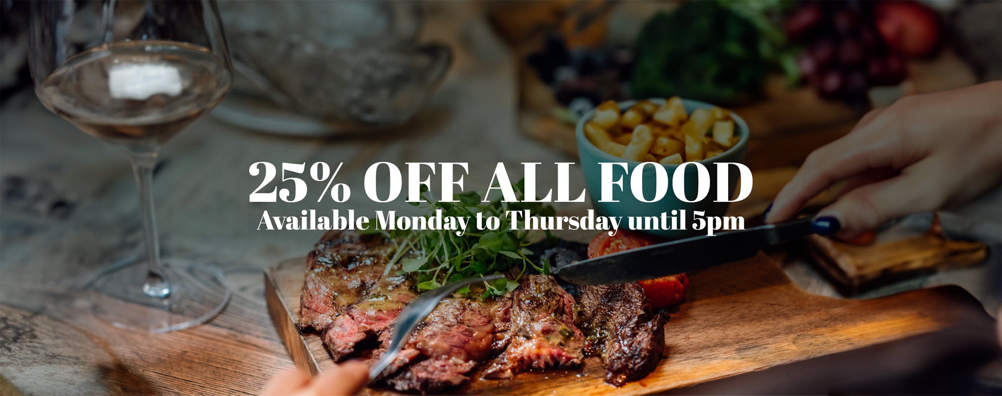 25% Off Our Food!